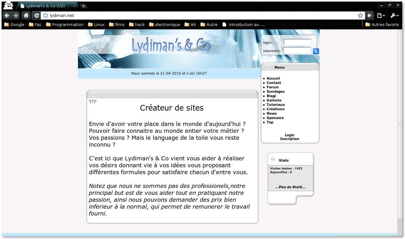 CMS - Lydiman screenshot